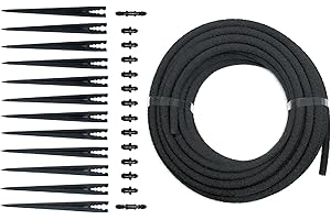 Irrigatia Seep Hose Extension Kit - designed to extend the Irrigatia Solar Powered Automatic Watering system. Contains 12m seep hose, 12 stakes, 12 stoppers, 2 connectors. Connect Seep Hose directly to the Irrigatia drippers.