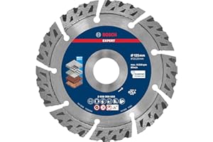 BOSCH ACCESSORIES Bosch 1x EXPERT MultiMaterial Diamanttrennscheiben (für Beton, Stahlbeton, Ø 125 mm, Professional Zubehör Kleiner Winkelschleifer)