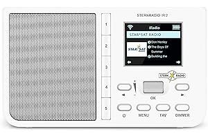 TechniSat STERNRADIO IR 2 - Radio por Internet (Wi-Fi, Pantalla a Color, Despertador, Temporizador, AUX, repetición de Alarma, Teclas de selección Directa, Control de aplicación), Color Blanco