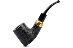 DR WATSON Dr. Watson - Set di pipa per tabacco in legno, forma classica in legno di ciliegio, per filtro da 9 mm, con accessori, in scatola (rigenerata)