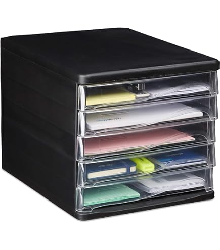 Rotho Quadra Schubladenbox / Bürobox mit 6 Schüben, Kunststoff (PS) BPA