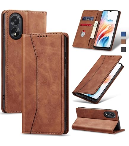 Custodia A Libro Portafoglio In Pelle Per OPPO Reno 12F 5G E 12FS 5G: Verde Eleganza Con Slot Carte E Funzione Stand