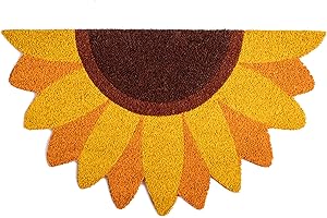 FISURA. Fisura - Tapis d'entrée en Forme. Paillasson Original en Noix de Coco avec Support antidérapant en PVC. Dimensions : 70 x 40 cm. (Tournesol, Jaune)