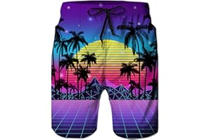 Loveternal Uomo Costume da Bagno Quick Dry Pantaloncini da Spiaggia Stampato Swim Trunks