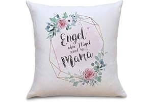 ‎OWLBOOK OWLBOOK® Muttertagsgeschenk Engel Mama Flauschiges Kissen Geschenke Geschenkideen Muttertagsgeschenke Mama zum Muttertag Geburtstag | Kissen mit Füllung