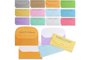 JUVALE 96 Pack Bulk Budget Envelopes for Cash System, Budgeting Tracker Binder, Money Saving Challenge, 12 Colors (6.5 x 3 in)