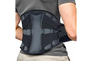 belltop Pas podtrzymujący plecy dla mężczyzn/kobiet - z 5 metalowymi podpórkami. Wsparcie pleców dla kobiet/mężczyzn - Ortoczny pasek na plecy. Bandaż na plecy dla łagodzenia bólu: ból pleców i