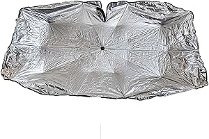 CARALL Pare-soleil Auto Pare-brise Intérieur, Parapluie Auto SUV Camion, Conception Brevetée (140X79cm Pour Voiture Moyen/Grande)