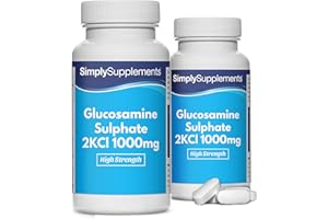 ‎SIMPLY SUPPLEMENTS Glucosaminsulfat 2KCl 1000mg | Einmal-täglich Starke Formel | 120 Schnell Freisetzende Tabletten = Bis zu 4 Monate Vorrat | Hergestellt in Großbritannien