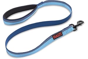 COMPANY OF ANIMALS HALTI Lead For Dogs, Size Small, Blue, 1.2m, Premium Nylon Puppy & Dog Leash, Reflective, Neoprene-Padded Handle, Comfortable & Easy to Use, For Small, Medium & Large Dogs