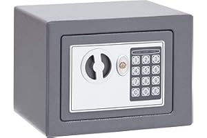 ARREGUI D-HE/0 Caja Fuerte de Acero con Cerradura Electrónica, Teclado con Código Programable, Caja de Seguridad para Casa y Hogar, con Llave de Emergencia, 17 x 23 x 17 cm, 5 L