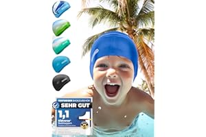 ‎KIDVERSE KIDVERSE Badekappe - Wasserdichte Schwimmhaube mit Anti-Rutsch-Noppen für rutschfesten Halt - UV Schutz - 100% Reißfest - Silikon