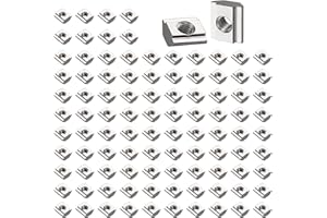 GETLITOOL 100 PCS Écrous à Fente Rainure d'Écrou Coulissant 6 M4 Acier au Carbone Profil en Aluminium Fente d'Extrusion Standard série EU20 pour de Découpeuses Laser CNC d'Imprimantes 3D etc