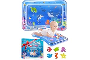 ZITFRI Tapis d'Eau Bébé Sans BPA Tapis de Jeu d'Eau pour Bébé de 3 6 9 mois Tummy Time Mat, Gonflable Tapis Eau Sensoriel et Tout-Petits Jouets pour bébé de 3 6 9 12 mois Amusement
