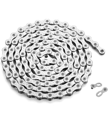 Catena Bici KMC E10 Per E-Bike - 122 Maglie, Nichelata, Compatibile Con Mid-Motor
