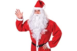 Bristol Novelty BW574 Adult | White Santa Wizard Budget Wig and Beard, One Size