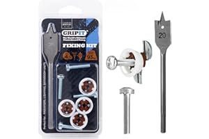 Gripit Brown Heavy Duty Plasterboard Fixings – Cabinet Kit – Pack of 4 – Holds Up to 93kg – Ideal for Drywall Anchor, Stud Wall Fixings, Cabinet Wall Fixings, Radiators, AV Equipment & Lighting