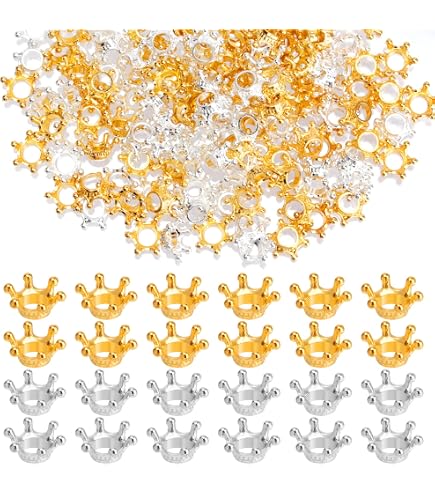 120 Mini Couronnes Vintage 6 Couleurs - Accessoires DIY Bijoux Et Décoration