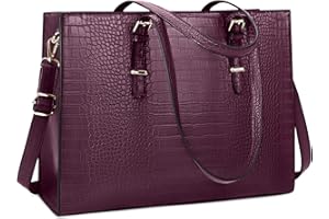 Lubardy Sac Cabas Femmes Sac à Main Grande Capacité PU Cuir Sac Ordinateur 15.6 Pouces Sac de Cours Imperméable Sac Cours Lycee Sac Epaule Bandoulière Affaires Voyage