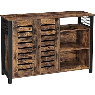 En.casa Sideboard Kistiandi - Wohnzimmerschrank 120x77x40cm Eicheoptik