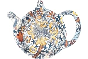 Lesser & Pavey Teabag Tidy - Soporte rectangular para bolsitas de té, melamina dorada, lirio dorado