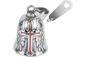 Omoojee Motorcycle Bell for Luck, Bell with Hanger, Drive Safe for Bikers Riders