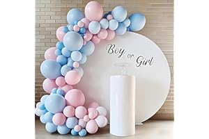 PATIMATE Kit Arco Palloncino Blu Rosa, Kit per archi con palloncini Macaron rosa e blu, 176 pezzi per rivelare il genere, per feste di compleanno, matrimoni, fidanzamenti, lauree Palloncini Fai Te pe