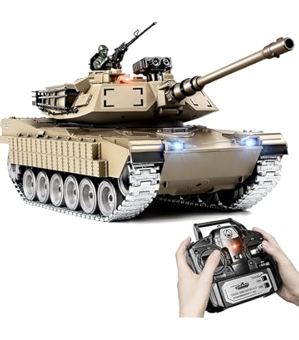 1:20 schaal RC leger militaire tank - 2,4 GHz afstandsbediening speelgoed met realistische geluiden en lichten, voor kinderen en volwassenen 1:20 schaal RC leger militaire tank - 2,4 GHz afstandsbediening speelgoed met realistische geluiden en lichten, voor kinderen en volwassenen