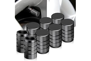 MIUNPRI Dust Caps for Car Tyres Black 8pcs Tyre Valve Caps Aluminum Universal Wheel Cap With O Seal Ring Stem Dust Covers For Car Trucks Bikes Bicycles Motorbikes
