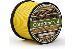 CORDAMARKET Cuerda Dyneema, Cuerda de Alta Resistencia para Náutica Escalada y Actividades al Aire Libre, Amarilla, 3 mm × 20 m
