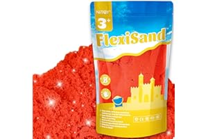 NiToy 1kg Magic Sand für Kinder, Nachfüllpackung für sensorisches Sandkastenspielzeug, ideal für kreatives Indoor-Sandspiel (Rot)