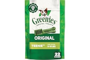 Greenies Dental Chews TEENIE Treats for Dogs - Mini TREAT-PAK Package 6 oz. 22 Treats
