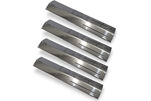 BricoShopping® Diffusore Di Calore Per Barbecue a Gas Ricambio UNIVERSALE REGOLABILE INOX Griglia Spargifiamme Copribruciatore Tenda Di Protezione Piastra Per Copertura Dei Copri Bruciatori (Inox 4pz)