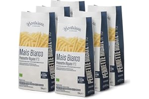 Bontasana· Pennette 100% Farina Di Mais Bianco- Pasta Senza Glutine, Trafilata A Bronzo Ed Essiccazione Lenta A Bassa Temperatura con le fondamenta di una Pasta Biologica Italiana- 6 x 250gr