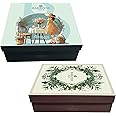 MAX JAAR x BARIKIYAN - 2 Multipurpose Premium Art Boxes | Midday Selection | Designer Keepsake Storage Box | Personal Gifting, Return Favours, Occasional Invitations | Sweets, Savory & DIY Hamper Box