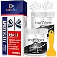 Epoxy Putty - 16oz / 450g Pool Putty, 2 in 1 Underwater or Above Fast Repair, Fix Leaks, Cracks, Filling, Sculpting - 2 Part Epoxy Sculpt Clay for Metal, Tile, Concrete, Plastic, Ceramics (Black)