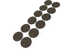 Adsamm® / 12 x feltrini autoadesivi/Marrone/ø 40 mm/Rotondo/piedini per mobili in feltro da 3.5 mm di spessore/pad protettivi per arredi