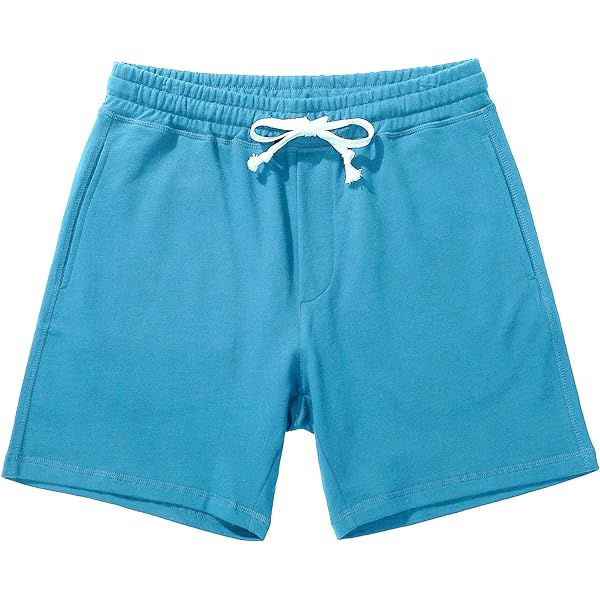 Caloleyng Mens Cotton 8 Long Casual Lounge Fleece Shorts Pockets