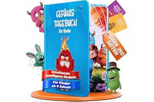 ‎FILAPEN Filapen® Gefühlstagebuch für Kinder ab 6 Jahre –100 Tage Emotions-Tagebuch zum Gefühle verstehen, Achtsamkeit & Dankbarkeit lernen,250 Seiten Kindertagebuch für Mädchen & Jungen (Blau)
