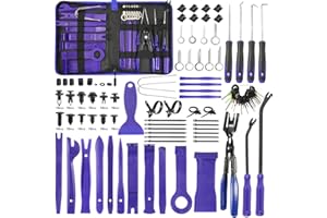 Uolor 342 Pièces Outils De DéMontage De Garnitures Trousse, Installation Garniture Intérieure Outils avec Rivet Clips Plastique pour Voiture Porte Panneau Tableau de Bord