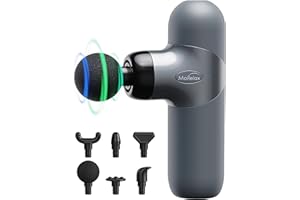 Pistola Massaggio Muscolare Mini Morelax Massaggiatore Muscolare Ultraleggera 0.36KG Regolazione a un Pulsante 4 Velocità 3000RPM Massaggiatore per Tessuti Profondi