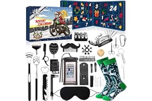 iZoeL Calendrier de l'Avent 2025 Homme Calendrier de l'Avent Homme Outils, Cadeaux Noel - Outil Multifonction et Gadgets de Beauté pour Papa Petit Ami Neveu Oncle Fils
