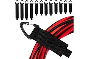 Votoko 12 Stk Verlängerungskabel-Organizer, Kabelriemen Wiederverwendbare, Klettverschluss Kabelbinder mit Dreieckschnalle, Verstellbare Kabel Aufbewahrungsgurte, für Kabel Drähte Seile, Haus Garage