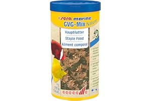 sera marine GVG-Mix Nature 1l das Meerwasser Hauptfutter aus Flocken & getrockneten Futtertieren für Meerwasserfische, Meerwasser Futter mit hoher Verwertbarkeit, somit weniger Algen