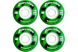TronX Stryker Multi Surface 78A All Purpose Inline Roller Hockey Wheels (4 Pack) - 59mm, 68mm, 72mm, 76mm & 80mm Hi-Lo