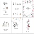 36 Biglietti Di Natale Ecologici Doodle In Carta Riciclata – Formato A6 Con Buste Kraft, Made In Germany
