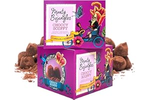 Monty Bojangles Choccy Scoffy Cocoa Dusted Chocolate Truffles (2 x 150g Chocolate Gift Box) - Divine Chocolate Flavoured Chocolatey Truffles - Award Winning Luxury Chocolates Gift Set