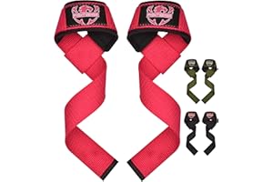 FIGHTSENSE Straps Gym-Correas de levantamiento para levantamiento de pesas,correas de muñeca de gimnasio para hombres y mujeres,correas acolchadas de neopreno