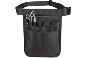 HSLXBY Krankenschwester Gürteltasche, Nurse Fanny Pack，Krankenschwester Gürteltasche Damen，Multi-Pocket-Gürteltasche，Krankenschwester Tasche Werkzeugtasche Gürtel（Schwarz, Einstellbar）