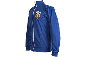 JL SPORT Deutsche Demokratische Republik East Germany DDR 1970's Retro Football Jacket Tracksuit Zipped Jumper Man Top
